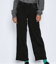 Noisy May Black Relaxed Wide Leg Jeans